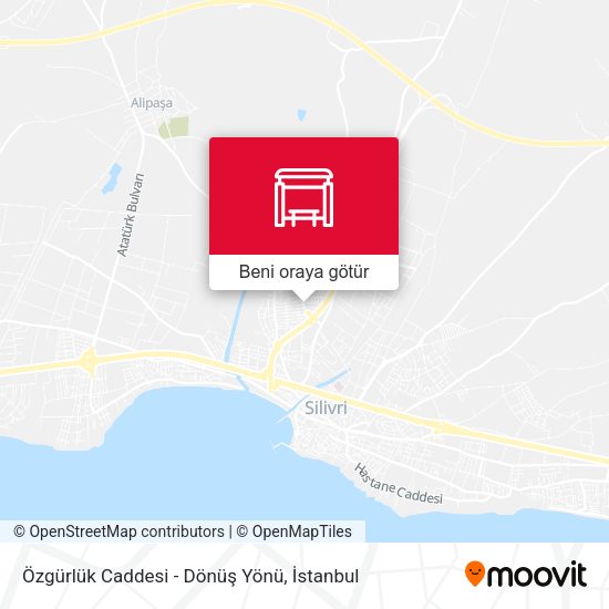 Özgürlük Caddesi - Dönüş Yönü harita
