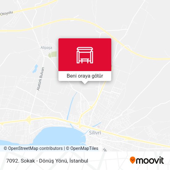 7092. Sokak - Dönüş Yönü harita