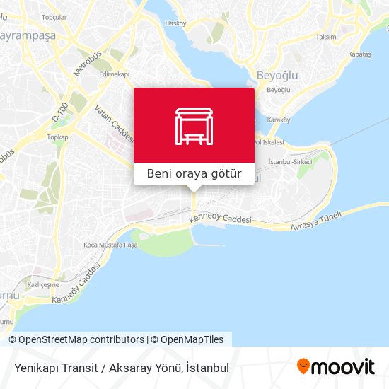 Yenikapı Transit / Aksaray Yönü harita