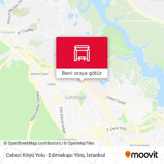 Cebeci Köyü Yolu - Edirnekapı Yönü harita