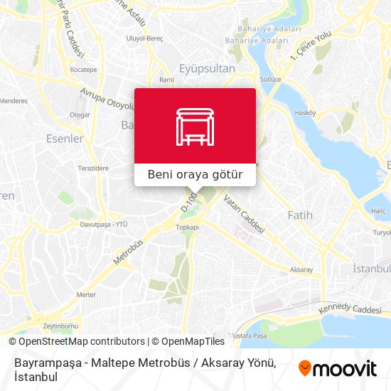 Bayrampaşa - Maltepe Metrobüs / Aksaray Yönü harita