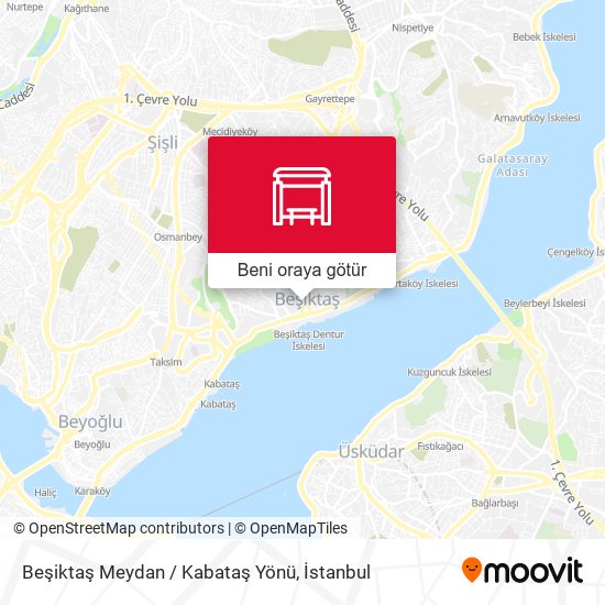 Beşiktaş Meydan / Kabataş Yönü harita