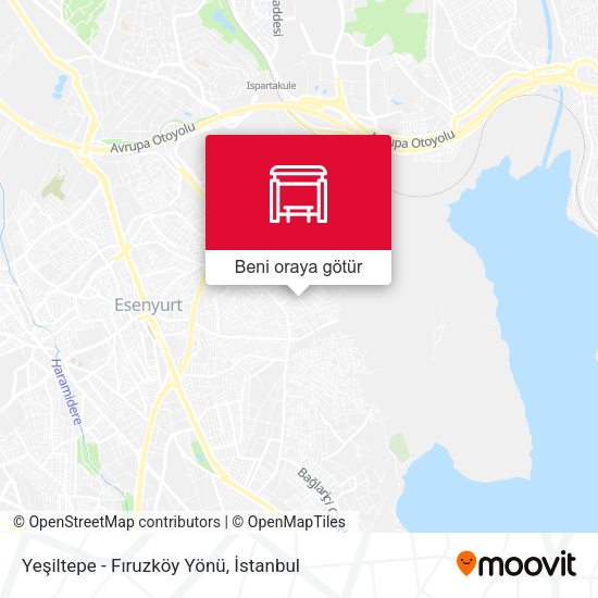 Yeşiltepe - Fıruzköy Yönü harita