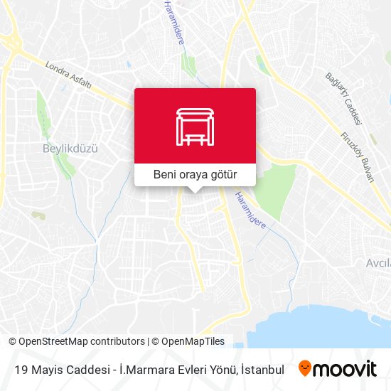 19 Mayis Caddesi - İ.Marmara Evleri Yönü harita
