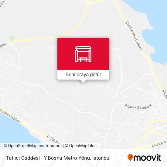 Tatlıcı Caddesi - Y.Bosna Metro Yönü harita