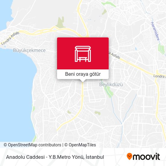 Anadolu Caddesi - Y.B.Metro Yönü harita