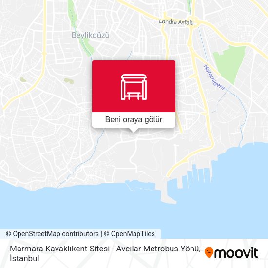 Marmara Kavaklıkent Sitesi - Avcılar Metrobus Yönü harita