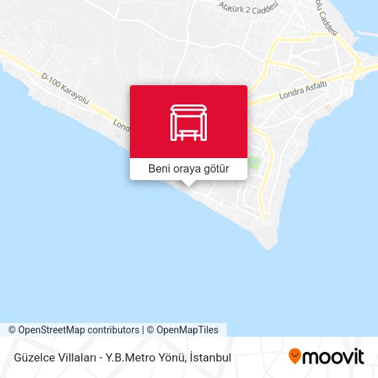 Güzelce Villaları - Y.B.Metro Yönü harita