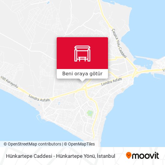 Hünkartepe Caddesi - Hünkartepe Yönü harita