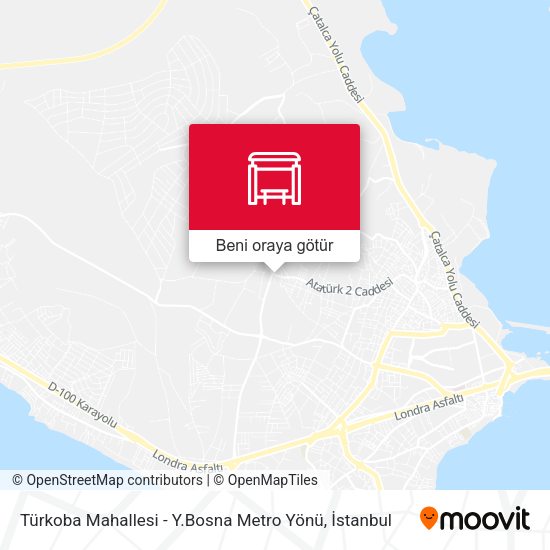 Türkoba Mahallesi - Y.Bosna Metro Yönü harita