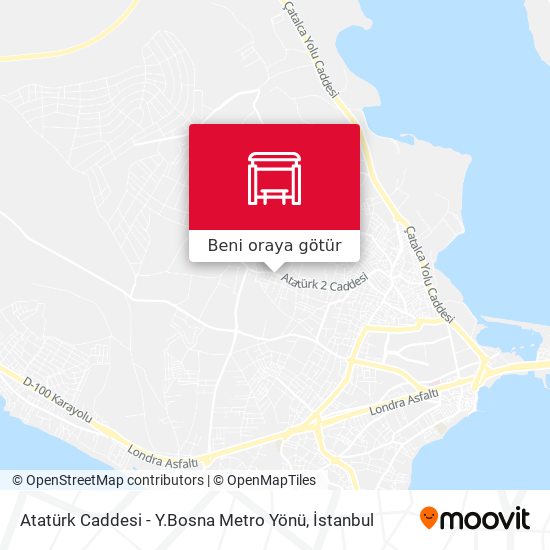 Atatürk Caddesi - Y.Bosna Metro Yönü harita