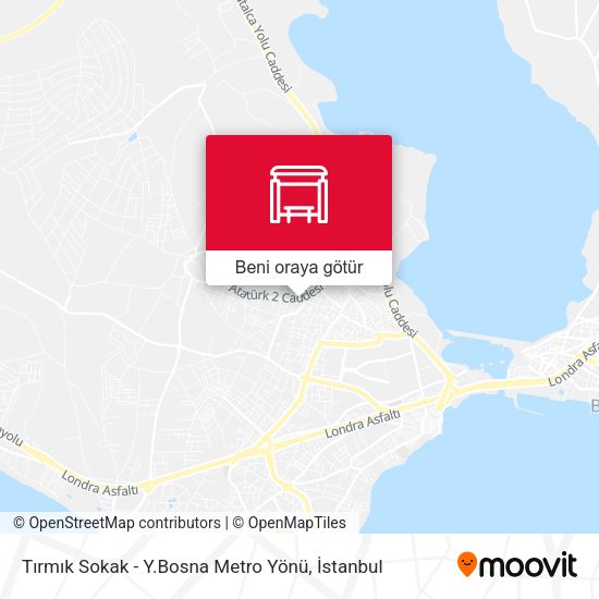 Tırmık Sokak - Y.Bosna Metro Yönü harita