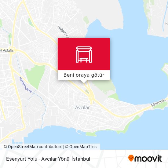 Esenyurt Yolu - Avcilar Yönü harita