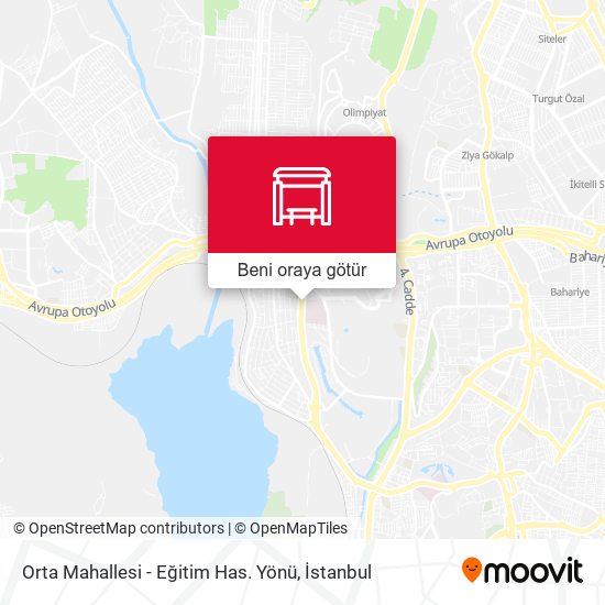 Orta Mahallesi - Eğitim Has. Yönü harita