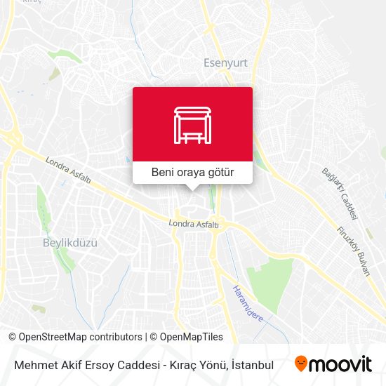 Mehmet Akif Ersoy Caddesi - Kıraç Yönü harita