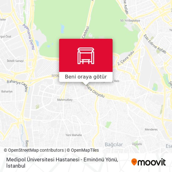 Medipol Üniversitesi Hastanesi - Eminönü Yönü harita