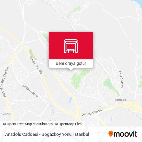 Anadolu Caddesi - Boğazköy Yönü harita