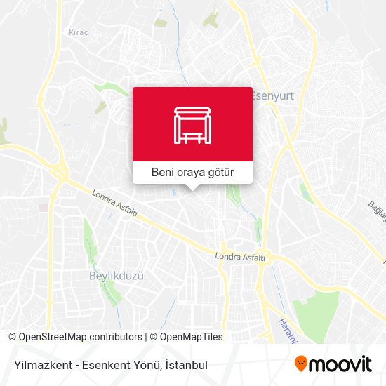 Yilmazkent - Esenkent Yönü harita