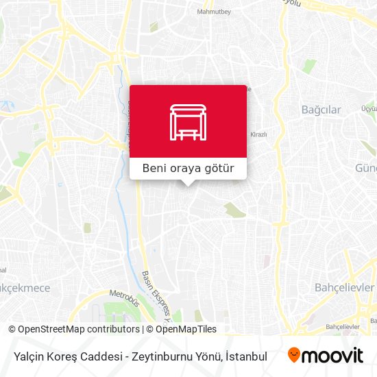 Yalçin Koreş Caddesi - Zeytinburnu Yönü harita