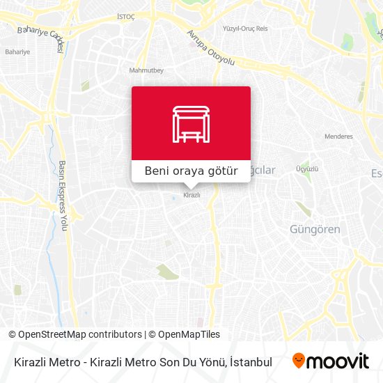 Kirazli Metro - Kirazli Metro Son Du Yönü harita