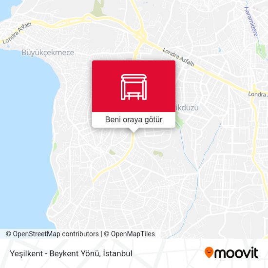 Yeşilkent - Beykent Yönü harita