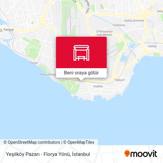 Yeşilköy Pazarı - Florya Yönü harita