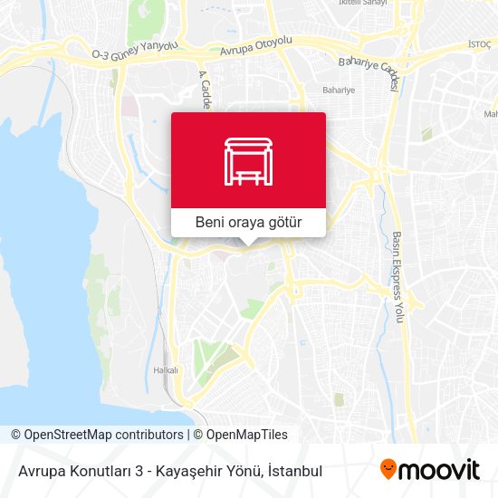 Avrupa Konutları 3 - Kayaşehir Yönü harita
