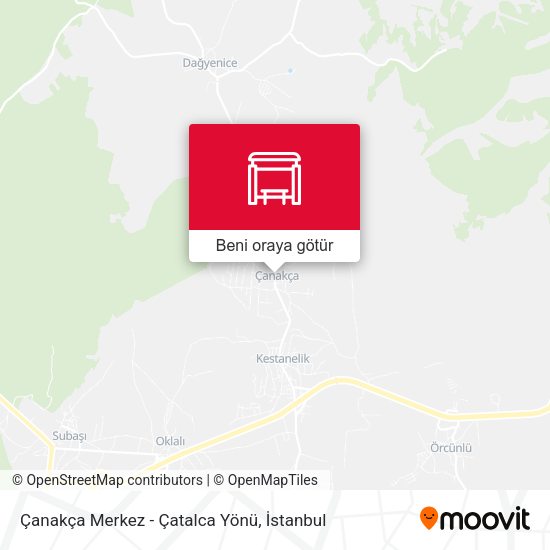 Çanakça Merkez - Çatalca Yönü harita