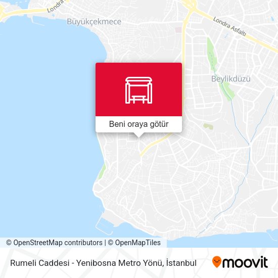 Rumeli Caddesi - Yenibosna Metro Yönü harita