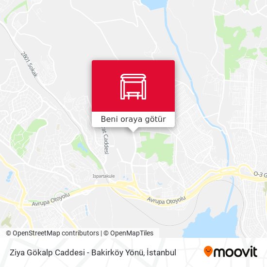 Ziya Gökalp Caddesi - Bakirköy Yönü harita