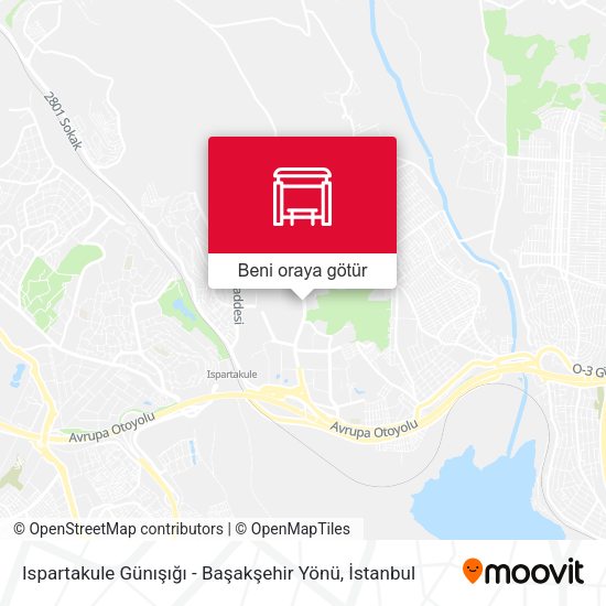 Ispartakule Günışığı - Başakşehir Yönü harita