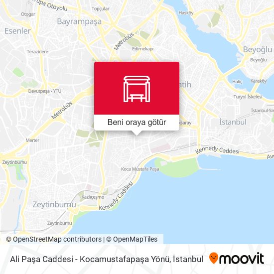 Ali Paşa Caddesi - Kocamustafapaşa Yönü harita
