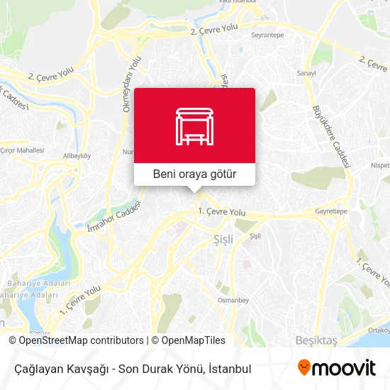Çağlayan Kavşağı - Son Durak Yönü harita