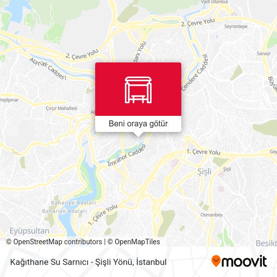 Kağıthane Su Sarnıcı - Şişli Yönü harita