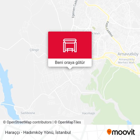 Haraççı - Hadımköy Yönü harita