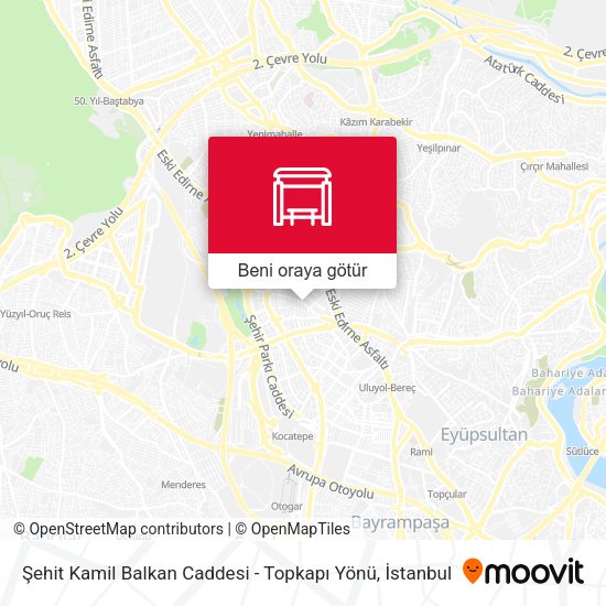 Şehit Kamil Balkan Caddesi - Topkapı Yönü harita