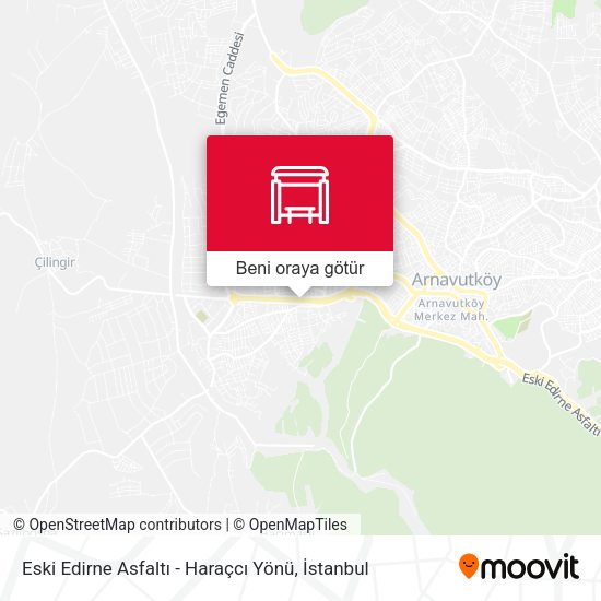 Eski Edirne Asfaltı - Haraçcı Yönü harita