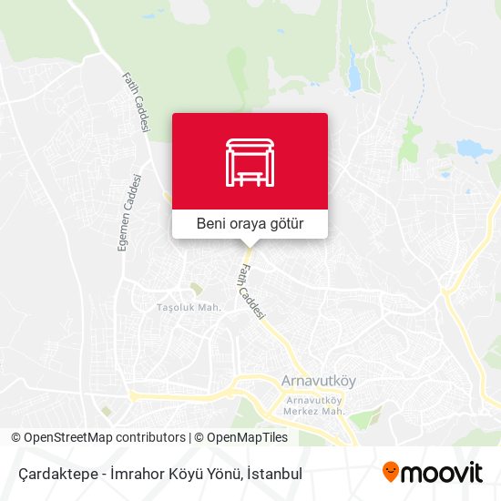 Çardaktepe - İmrahor Köyü Yönü harita
