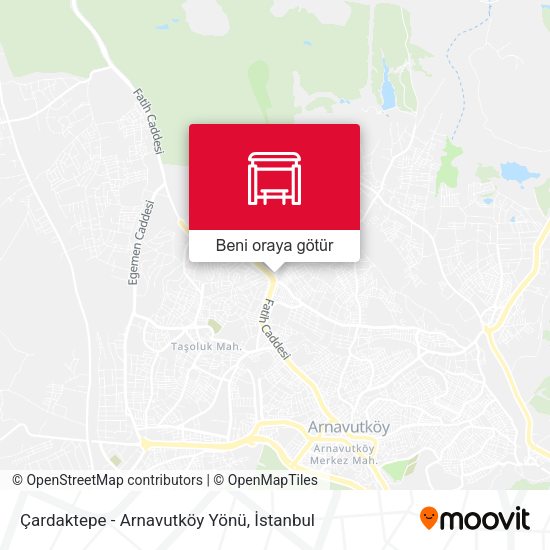 Çardaktepe - Arnavutköy Yönü harita