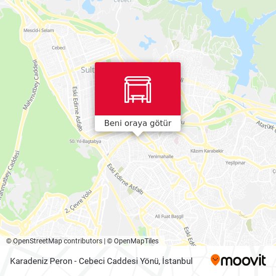 Karadeniz Peron - Cebeci Caddesi Yönü harita