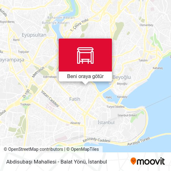 Abdisubaşı Mahallesi - Balat Yönü harita
