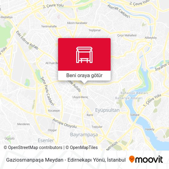 Gaziosmanpaşa Meydan - Edirnekapı Yönü harita