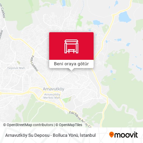 Arnavutköy Su Deposu - Bolluca Yönü harita