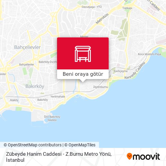 Zübeyde Hanim Caddesi - Z.Burnu Metro Yönü harita