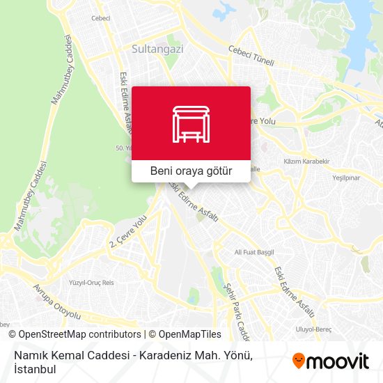 Namık Kemal Caddesi - Karadeniz Mah. Yönü harita