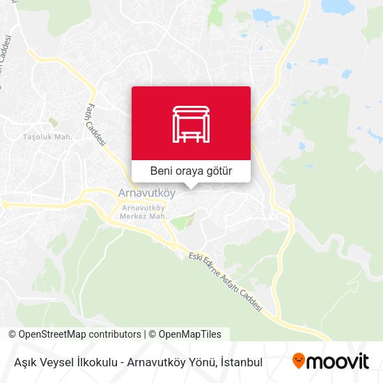 Aşık Veysel İlkokulu - Arnavutköy Yönü harita