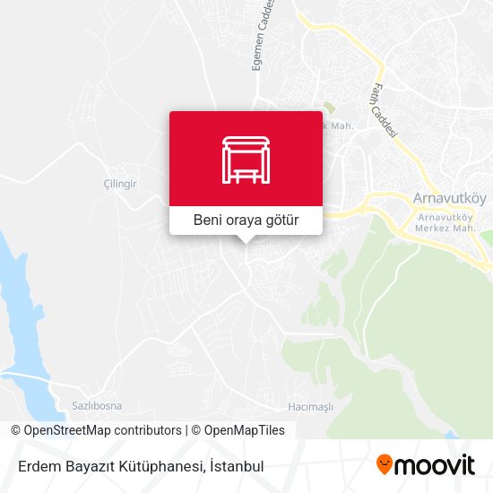 Erdem Bayazıt Kütüphanesi harita
