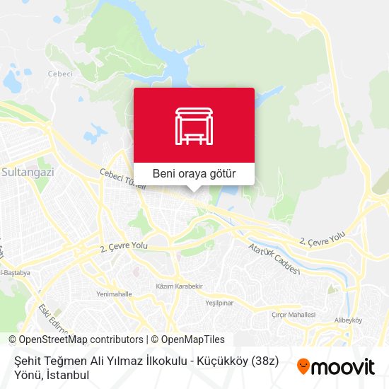 Şehit Teğmen Ali Yılmaz İlkokulu - Küçükköy (38z) Yönü harita