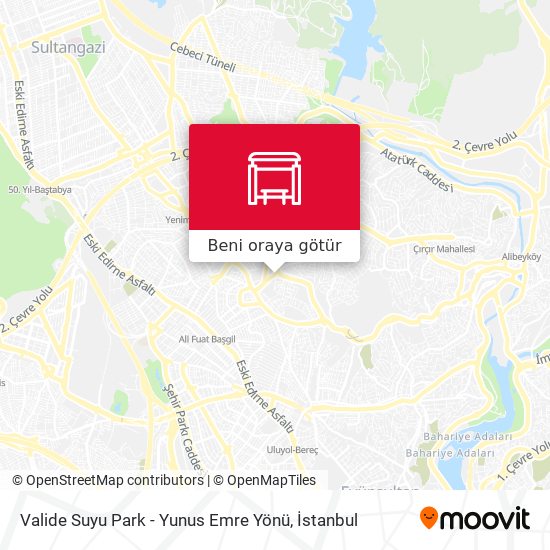 Valide Suyu Park - Yunus Emre Yönü harita