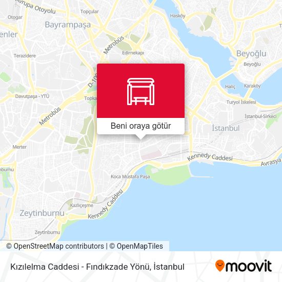 Kızılelma Caddesi - Fındıkzade Yönü harita